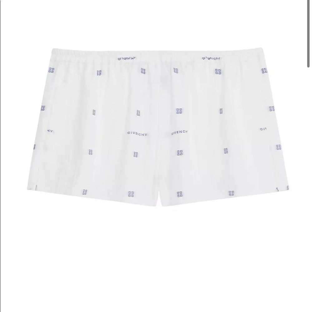 Givenchy white print shorts XS